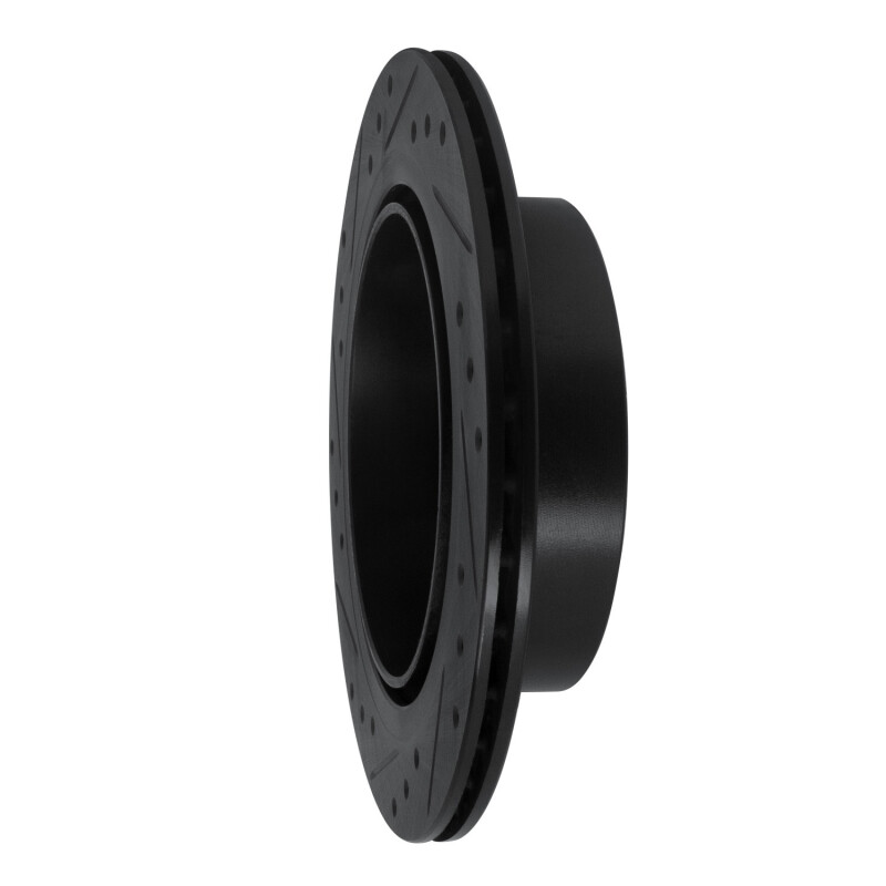 Infiniti Q45 Brake Rotor (1) - Rear Right - R1 Concepts - Drilled & Slotted - Black - `93-`01